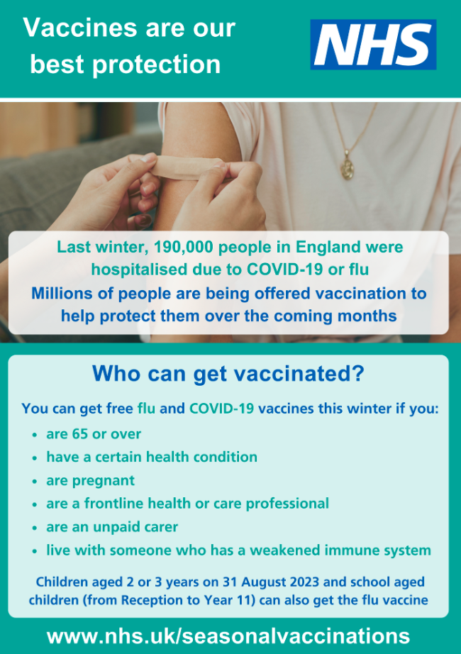 Vaccinations are our best protection. Full text below