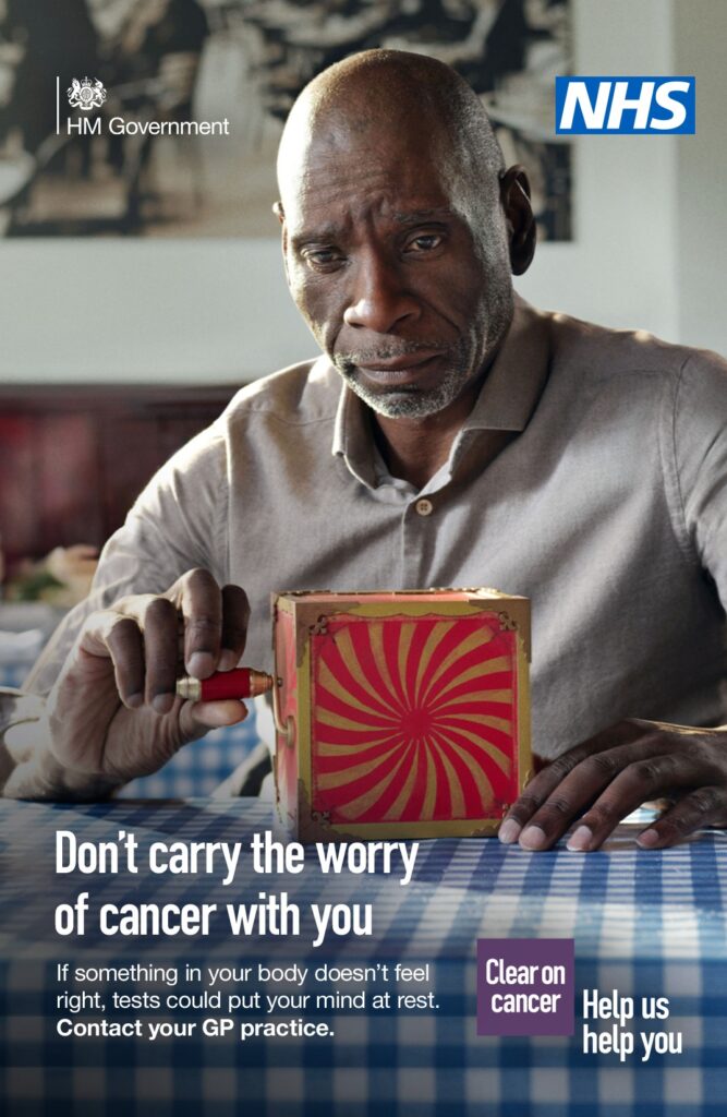 Don't carry the worry of cancer with you. If something in your body doesn't feel right, tests could put your mind at reset. Contact your GP practice