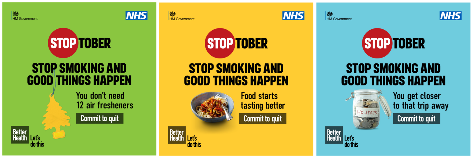 Stoptober. Stop smoking and good things happen