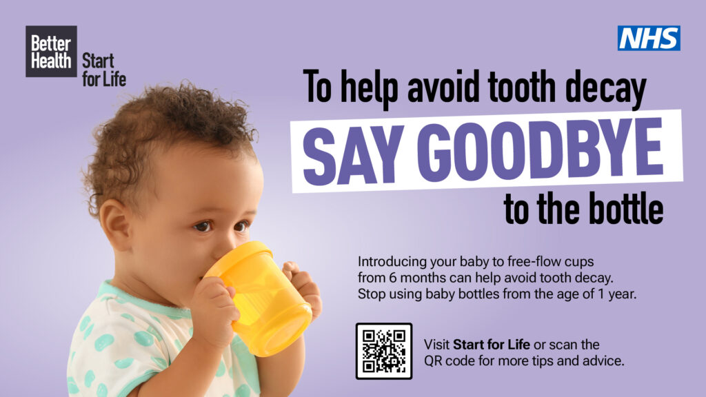 To help avoid tooth decay say goodbye to the bottle. Full text below