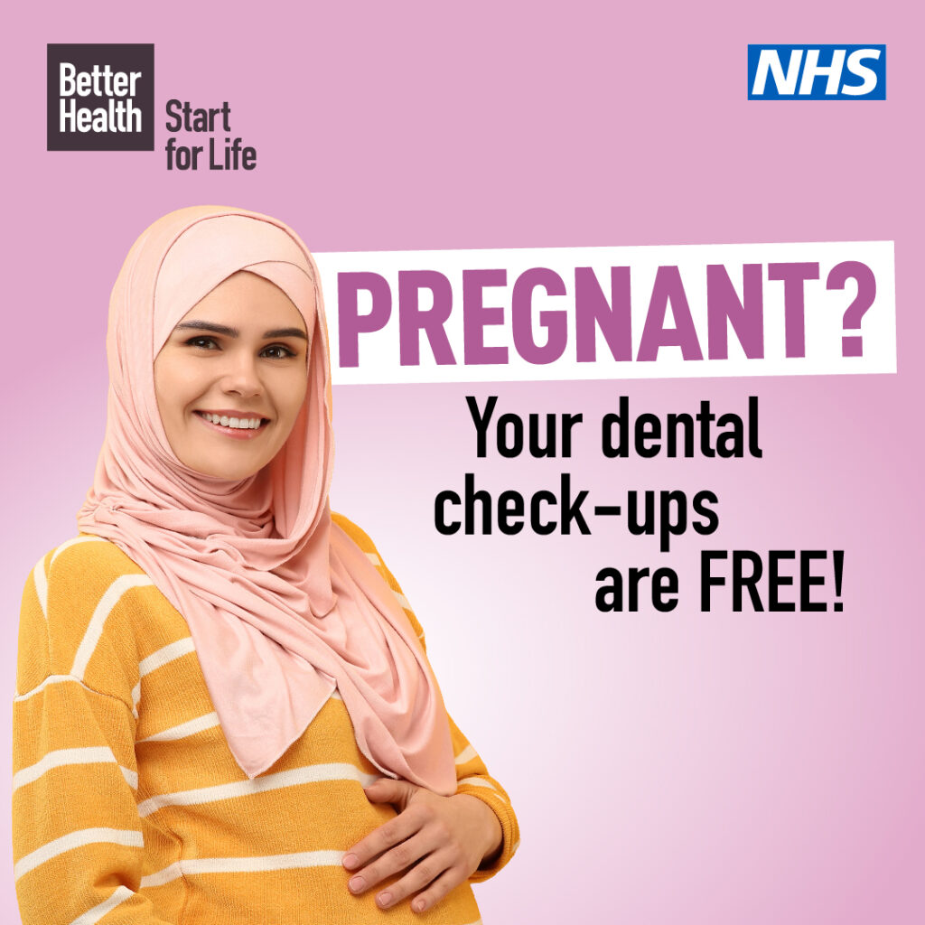 Pregnant? Your dental check ups are free!