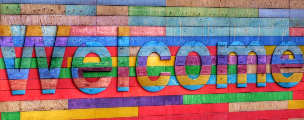3D painting of Welcome